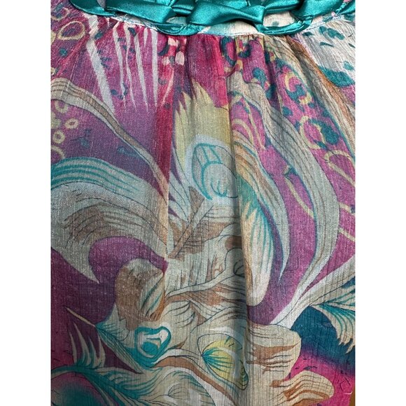 Vintage Y2K Micromesh Flowy Top Medium Sleeveless Fairy Whimsigoth Grunge Boho - Picture 10 of 10